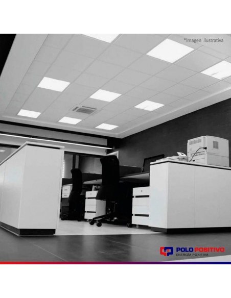 PANEL DE EMBUTIR LED CUADRADO BLANCO 48W FRIO 6000K 60X60CM