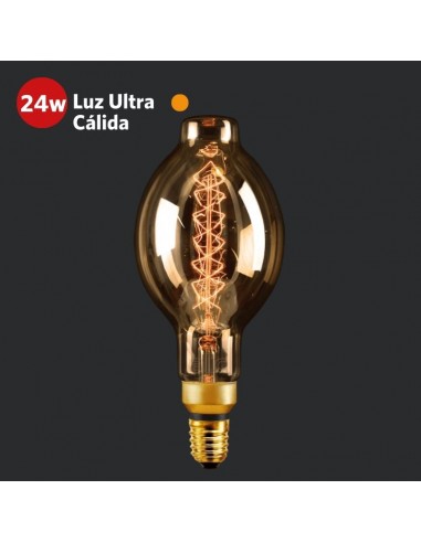 LAMPARA ANTIQUE FILAMENTO BT125 24W LUZ CALIDA