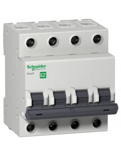 INTERRUPTOR TERMOMAGNETICO SCHNEIDER EASY9 4X 32A C 4,5KA