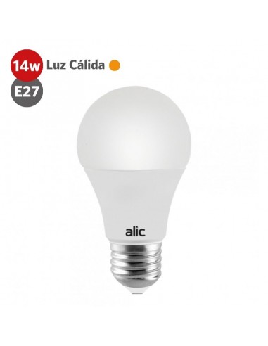 LAMPARA LED 14W LUZ CALIDA E27 A60 ECOLED - ALIC