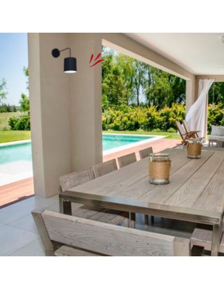 APLIQUE RECTO 13CM COBRE BLANCO CHAPA E27