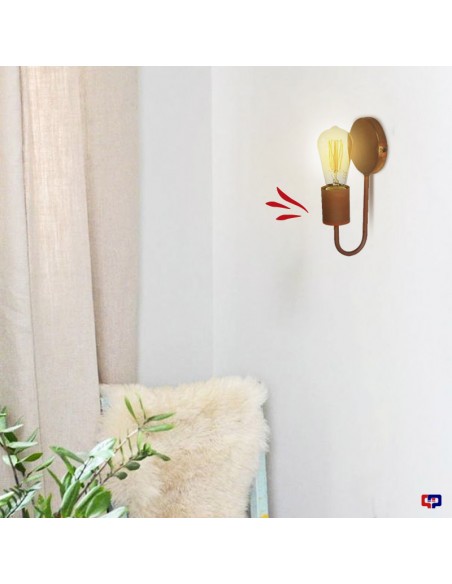 APLIQUE PARED WANDA 1 LUZ OXIDO