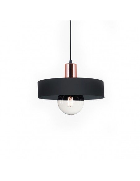 COLGANTE BALCARCE 1 LUZ 40CM E27 NEGRO COBRE