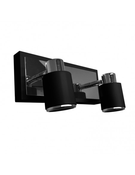 APLIQUE JULITA 2 LUCES GU10 NEGRO CANDIL