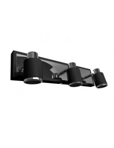 APLIQUE JULITA 3 LUCES GU10 LINEAL NEGRO CANDIL