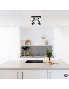 APLIQUE JULITA 4 LUCES GU10 CUADRADO NEGRO CANDIL 2
