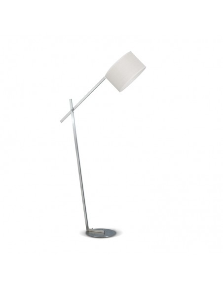 LAMPARA DE PIE GOYA ACERO PANTALLA NATURAL