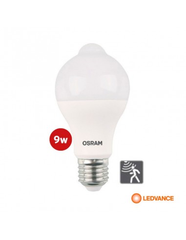 LAMPARA LED LEDVANCE VALUE CLASSIC SENSOR MOV 9W E27 FRIA