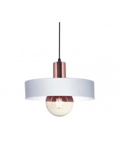 COLGANTE BALCARCE 1 LUZ 20CM E27 BLANCO COBRE