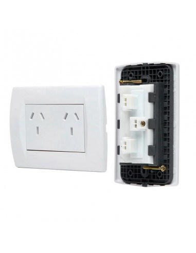 LLAVE LIFE SICA EMBUTIR 1 TOMA DOBLE 3 PATAS...