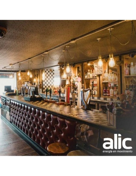 LAMPARA ANTIQUE LED PERA ST64 4W E27 LUZ CALIDA AMBAR DIMER