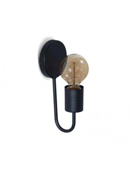 APLIQUE PARED WANDA 1 LUZ NEGRO