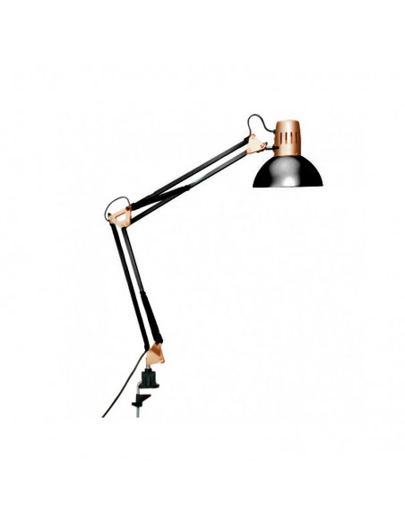 LAMPARA TABLERO DE DIBUJO C/ MORSA NEGRO - COBRE