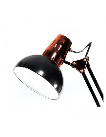 LAMPARA TABLERO DE DIBUJO C/ MORSA NEGRO - COBRE
