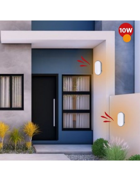 TORTUGA ALUMINIO OVALADA LED INTEGRADO 10W LUZ CALIDA 2700K