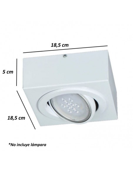 PLAFON LAGUNA 1 LUZ AR111 BLANCO