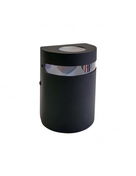 APLIQUE UNIDIRECCIONAL SEMICIRC 1 LUZ GU10 NEGRO C/ LUCERA