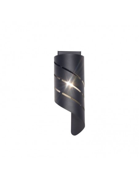 APLIQUE DIFUSOR CHAPA E27 NEGRO TUBULAR