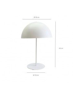 VELADOR NORDICO MEDIA ESFERA BLANCO E27 2