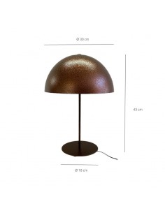VELADOR NORDICO MEDIA ESFERA COBRE VIEJO E27 2
