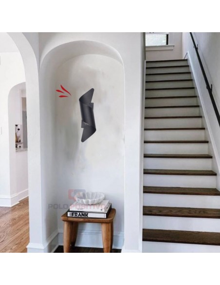 APLIQUE DIFUSOR CHAPA E27 NEGRO