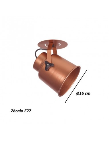 APLIQUE CABEZAL TRELEW E27 COBRE