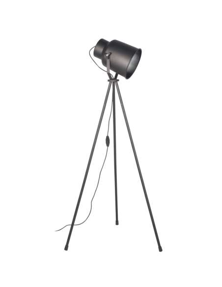 LAMPARA DE PIE TRELEW TRIPODE NEGRO TEXT