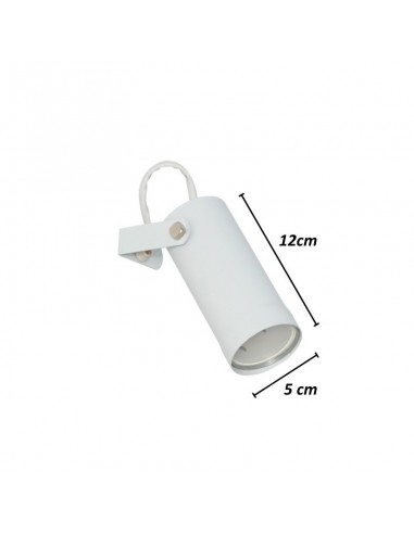 CABEZAL DICRO CANALS GU10 BLANCO TEXT Ø50X120