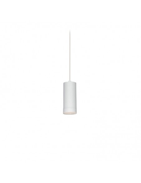COLGANTE TUBO CANALS 1 LUZ GU10 BLANCO TEXTURADO 12CM