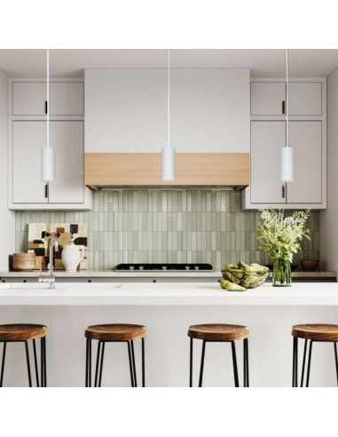 COLGANTE TUBO CANALS 1 LUZ GU10 BLANCO...