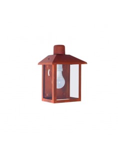 FAROL RECTO P/ PARED OXIDO 18X18X12CM