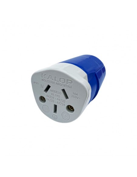 FICHA KALOP HEAVY DUTY HEMBRA 3 PATAS CHATAS AZUL