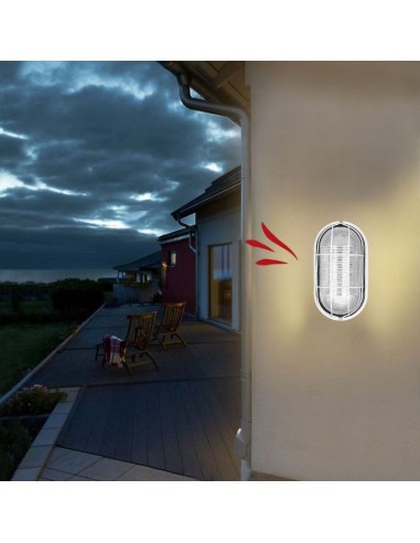 TORTUGA CHAPA OVAL GRANDE E27 BLANCO 25X13CM *