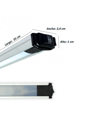 REGLETA BAJO ALACENA LED C/ INTERR ALUMI 4W LUZ...