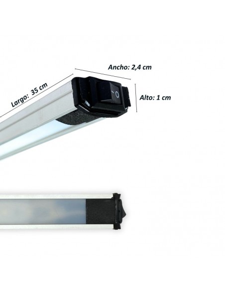 REGLETA BAJO ALACENA LED C/ INTERR ALUMI 4W LUZ FRIA 39CM