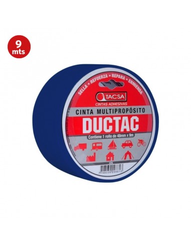 CINTA MULTIPROPOSITO MULTIUSO DUCTAC TACSA  X 9MTS AZUL