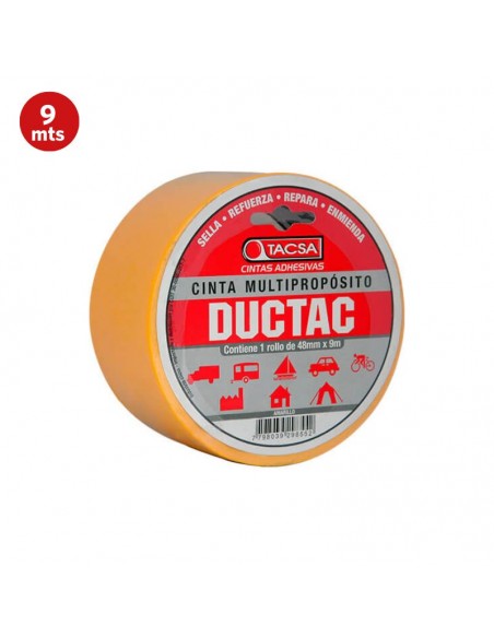 CINTA MULTIPROPOSITO MULTIUSO DUCTAC TACSA  X 9MTS AMARILLO