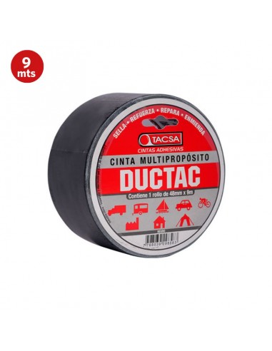 CINTA MULTIPROPOSITO MULTIUSO DUCTAC TACSA  X 9MTS NEGRO