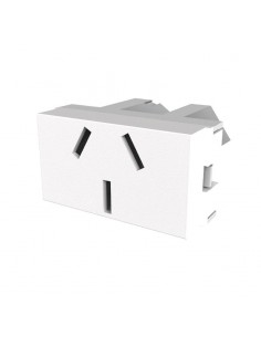 MODULO JELUZ PLATINUM BLANCO TOMA 10A 3 PATAS CHATAS