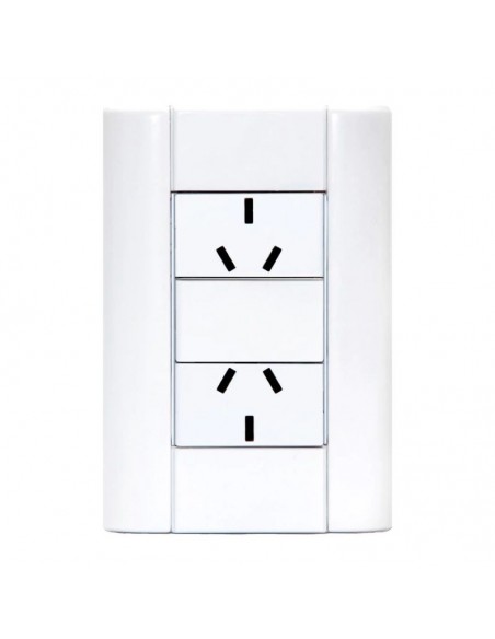 LLAVE JELUZ EMBUTIR VERONA BLANCO 2 TOMA 3 PATAS CHATAS