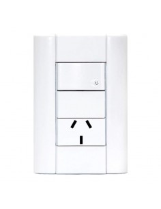 LLAVE JELUZ EMBUTIR VERONA BLANCO 1 PUNTO Y 1 TOMA