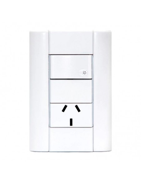 LLAVE JELUZ EMBUTIR VERONA BLANCO 1 PUNTO Y 1 TOMA