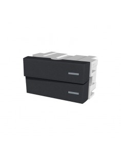 MODULO JELUZ PLATINUM NEGRO 2 PUNTOS1/2 10A