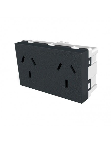 MODULO JELUZ PLATINUM NEGRO TOMA DOBLE