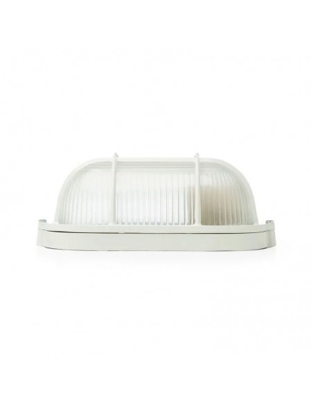 TORTUGA ALUMINIO OVAL REJA CHICA CON LAMPARA BL 13W LUZ DIA