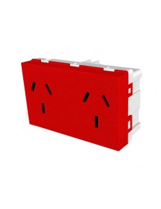 MODULO JELUZ PLATINUM ROJO TOMA DOBLE