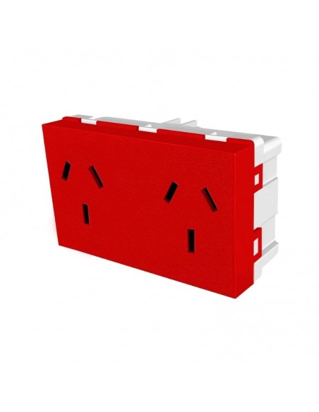 MODULO JELUZ PLATINUM ROJO TOMA DOBLE