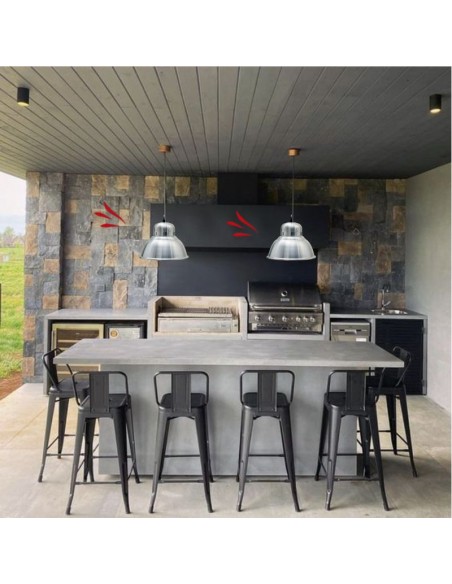 COLGANTE CAMPANA INDUSTRIAL ALUMINIO PLATIL 28CM E27