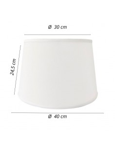 PANTALLA VELADOR CONICA 30X40X24 LISO BLANCO 2