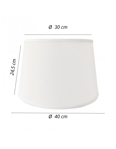 PANTALLA VELADOR CONICA 30X40X24 LISO BLANCO